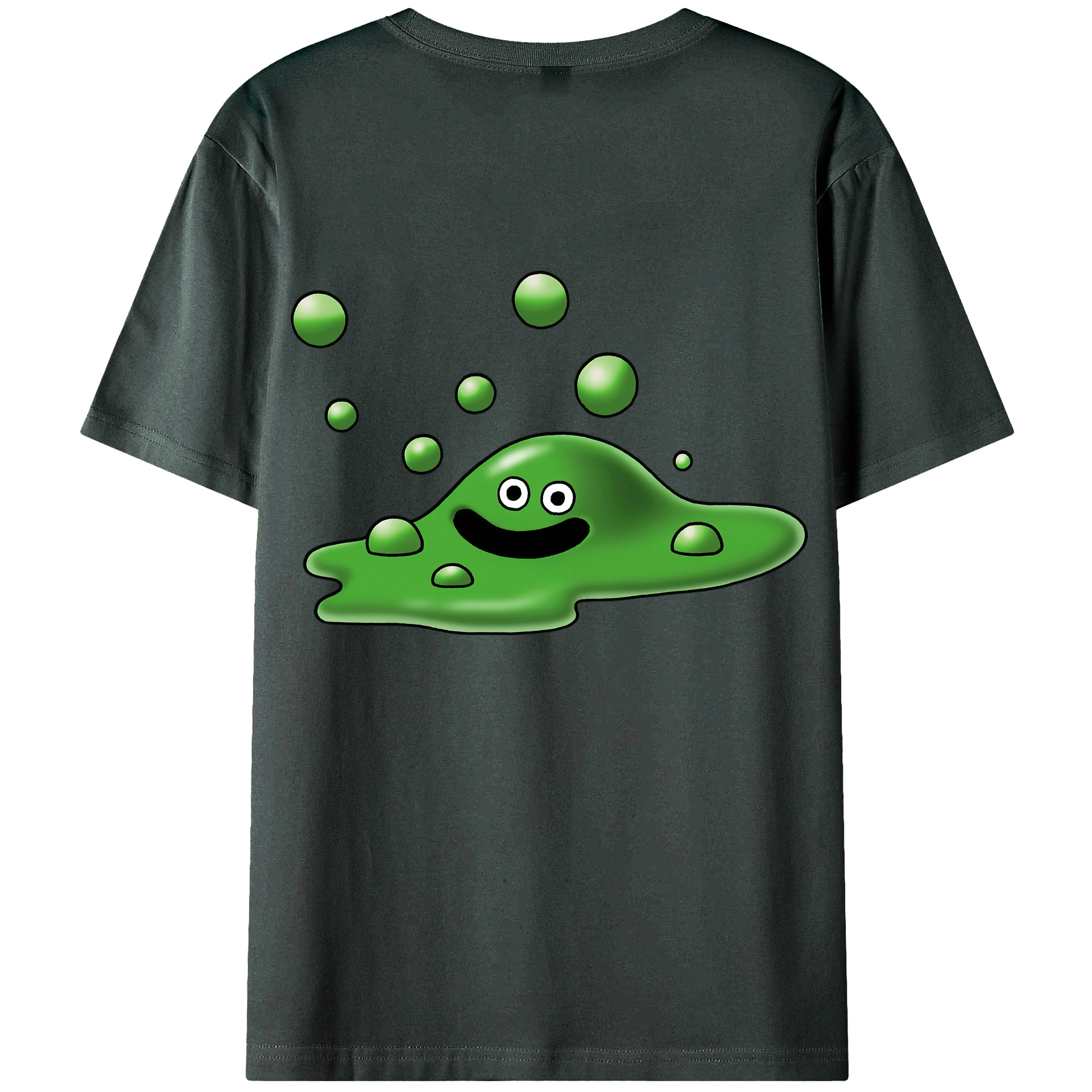 （画像用） ドラゴンクエスト Doragon Kuesuto Dragon Quest 綿100％ メンズ半袖Tシャツ（バックプリント） 通気性